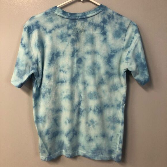 smiley world blue tye-dye  t shirt one smile at a time size l kids - Picture 3 of 6